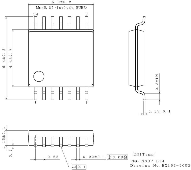 ROHM Semiconductor Porte NON-ET 2-entrées quadruple pour l’automobile BD74C00FV-C