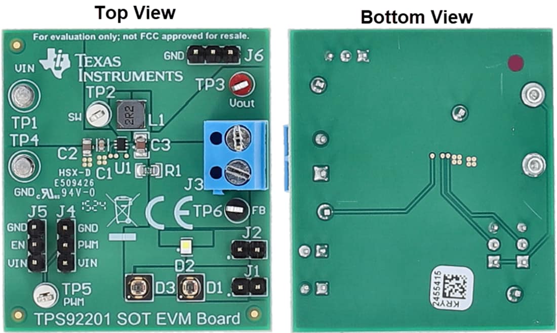Plan mécanique - Texas Instruments Module d'évaluation (EVM) de pilote TPS92201SOTEVM