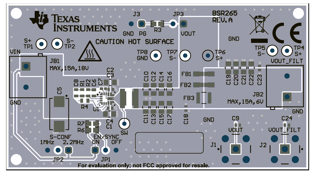 Circuit de localisation - Texas Instruments Module d'évaluation TPS62916EVM