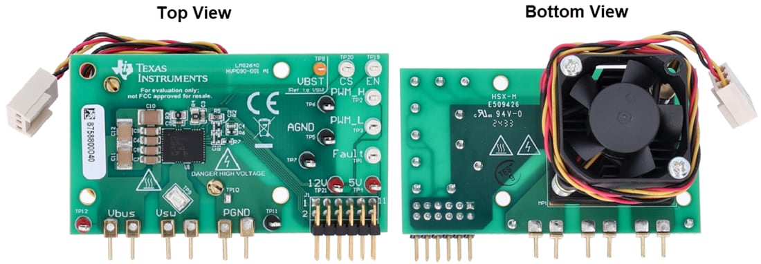 Plan mécanique - Texas Instruments Module d'évaluation de carte fille LMG2640EVM-090