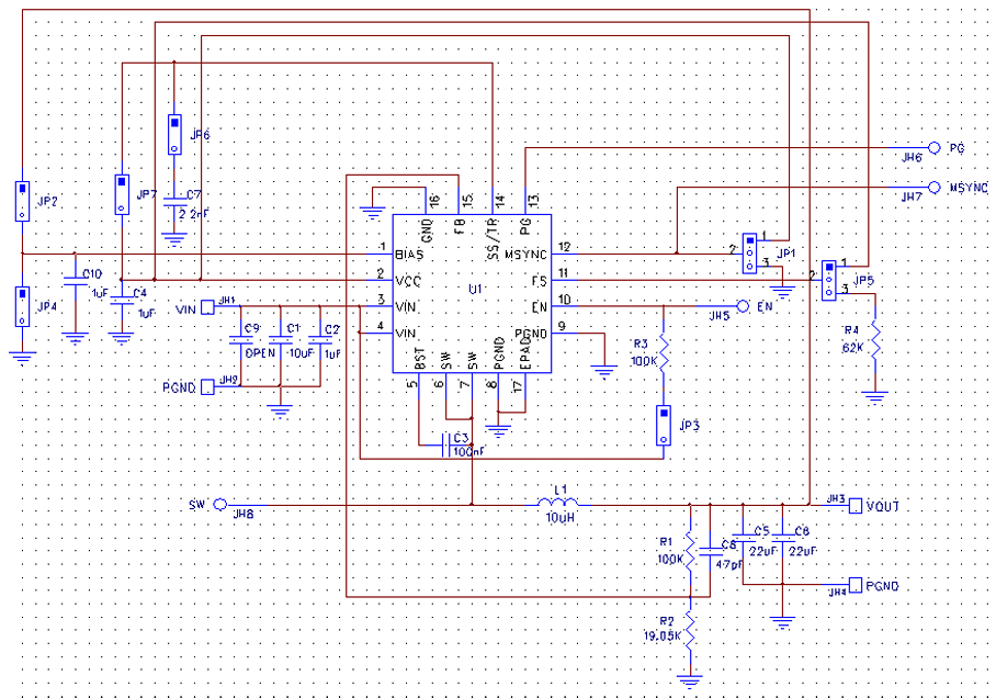 Schéma - Diodes Incorporated Carte d'évaluation AP66200