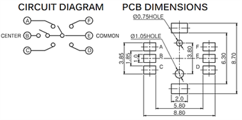 Application Circuit Diagram - APEM MU Multidirectional Switches