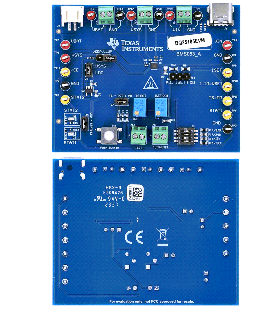 Texas Instruments Module d'évaluation BQ25185EVM