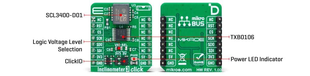 Mikroe MIKROE-6050 Inclinometer 3 Click