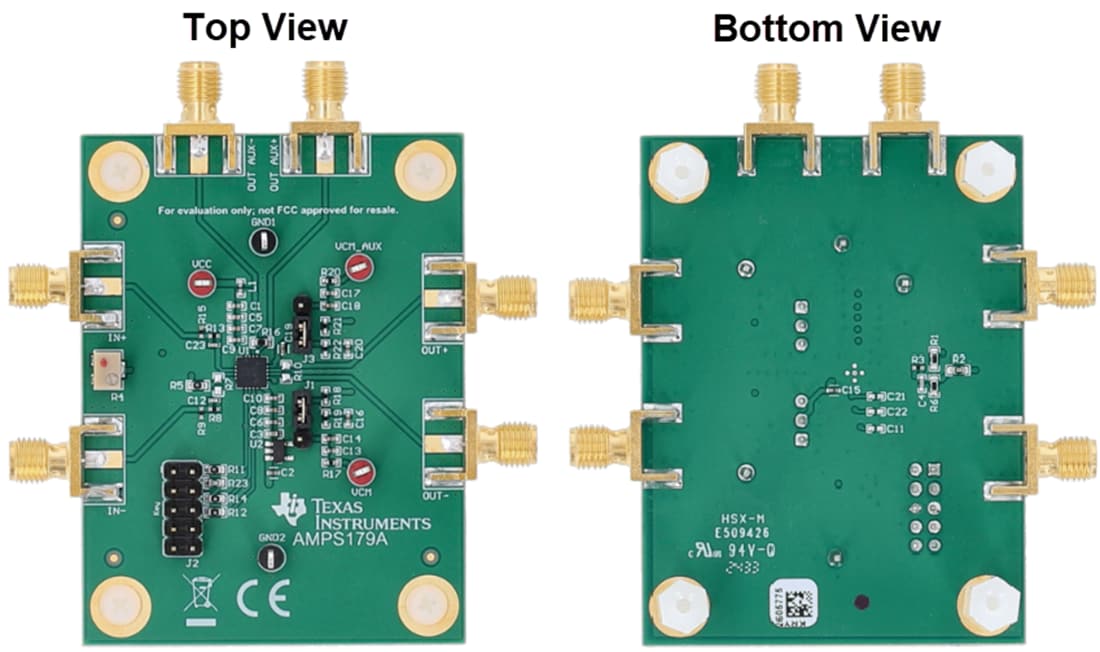 Plan mécanique - Texas Instruments Module d'évaluation (EVM) LMH6518EVM