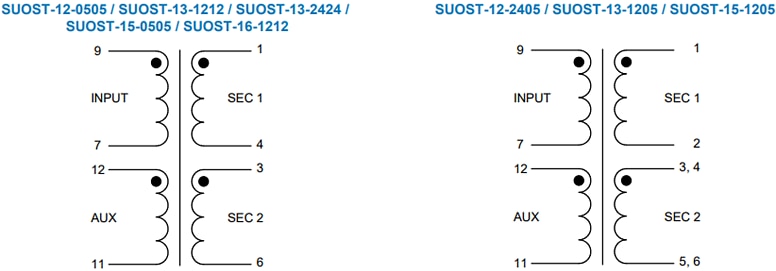 Schéma - Signal Transformer / Bel Transformateurs de ligne universels haute fréquence SUOST