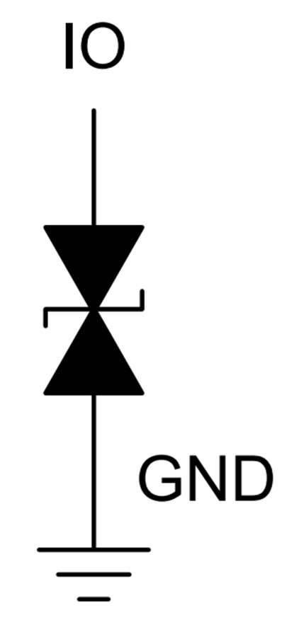 Schéma de principe - Texas Instruments Diodes TVS bidirectionnelles TSDxxC/TSDxxC-Q1