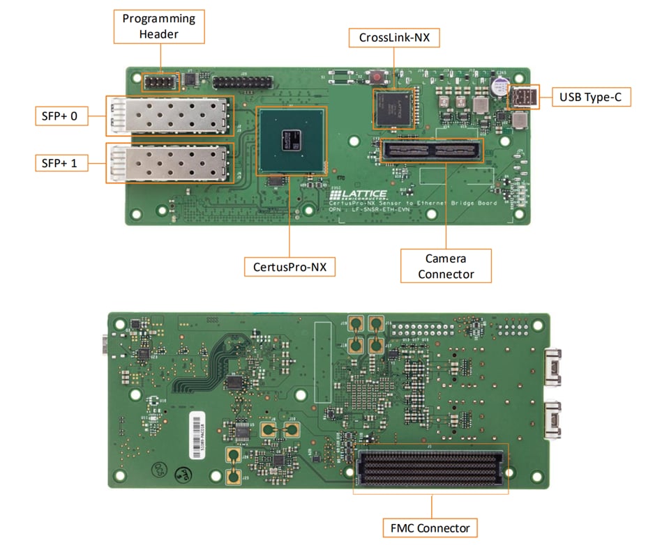Lattice Semiconductor Carte de pont capteur-Ethernet CertusPro™-NX