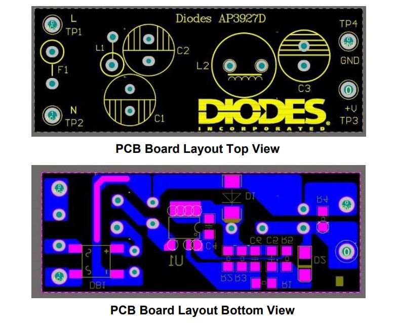 Circuit de localisation - Diodes Incorporated Carte d'évaluation EV4 AP3927D