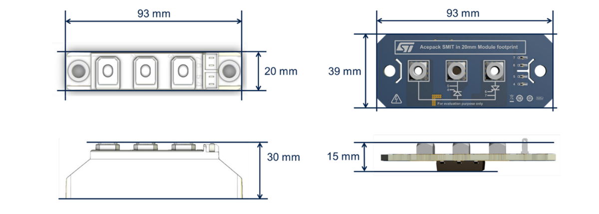 Plan mécanique - STMicroelectronics Carte d'évaluation STEVAL-TO240SCR