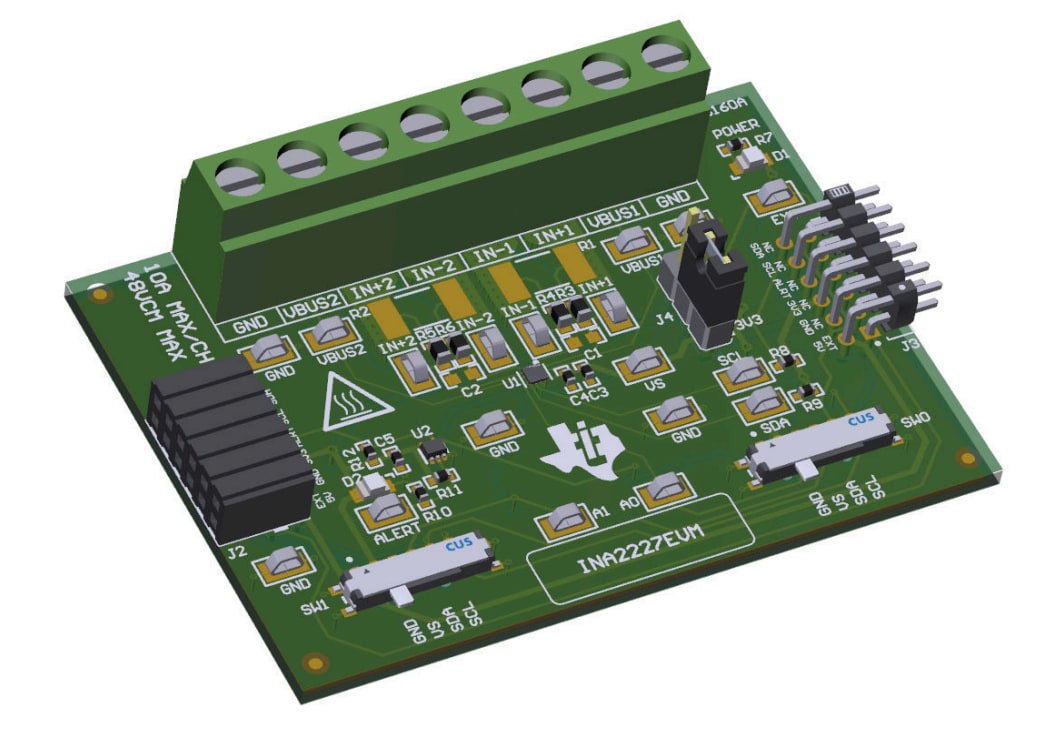 Circuit de localisation - Texas Instruments Module d'évaluation INA2227EVM