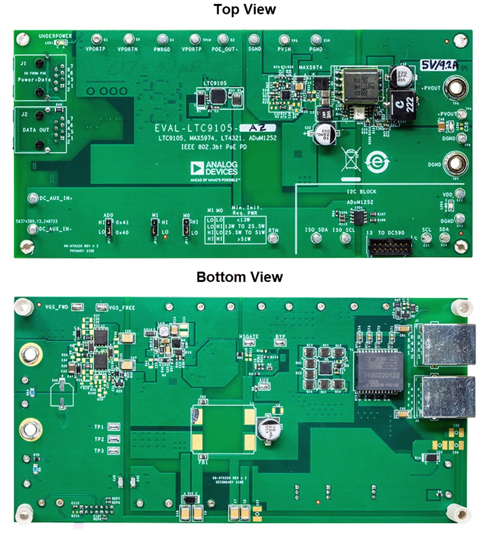 Plan mécanique - Analog Devices / Maxim Integrated Carte d'évaluation EVAL-LTC9105-AZ