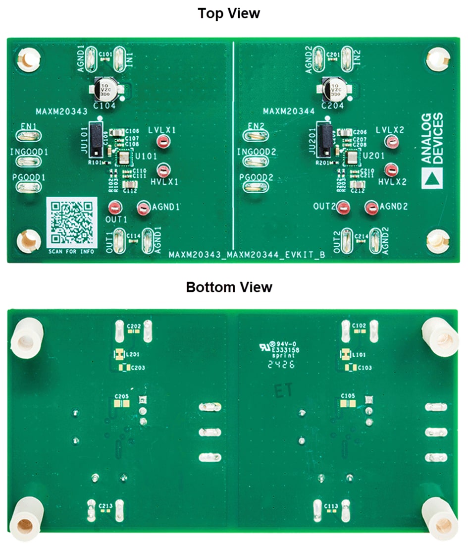 Plan mécanique - Analog Devices / Maxim Integrated Cartes d'évaluation MAXM20343EVKIT/MAXM20344EVKIT