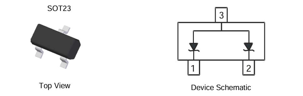 Schéma du circuit d'application - Diodes Incorporated Protecteur de bus CAN/LIN DESD24VS2SOQ de 24 V