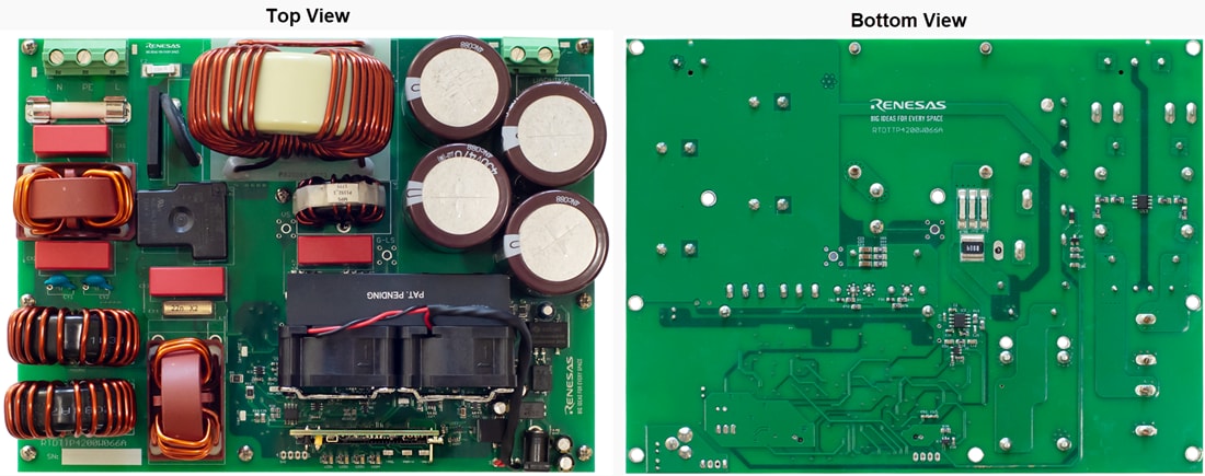 Plan mécanique - Renesas Electronics Carte d'évaluation RTDTTP4200W066A GaN