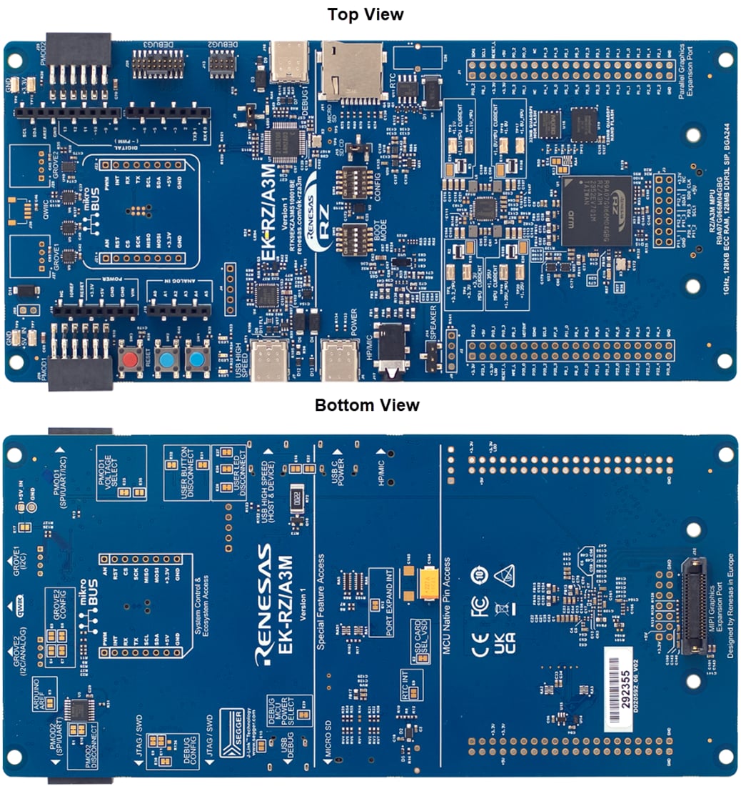 Plan mécanique - Renesas Electronics Kit d'évaluation du microprocesseur EK-RZ/A3M