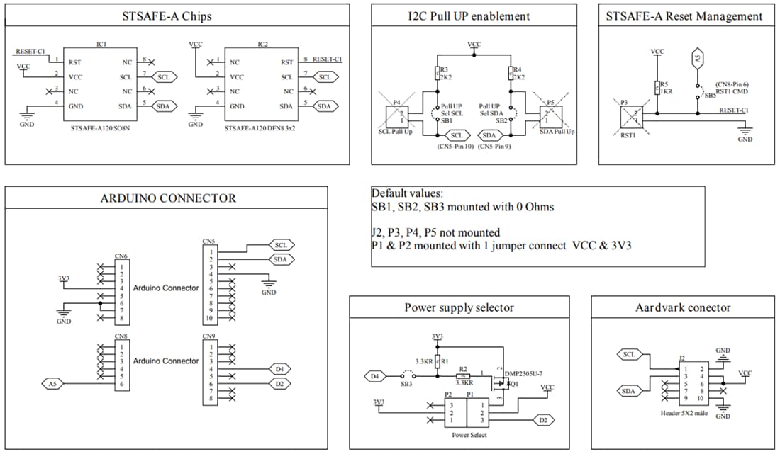 Schéma - STMicroelectronics Carte d'extension d'élément sécurisé X-NUCLEO-ESE01A1