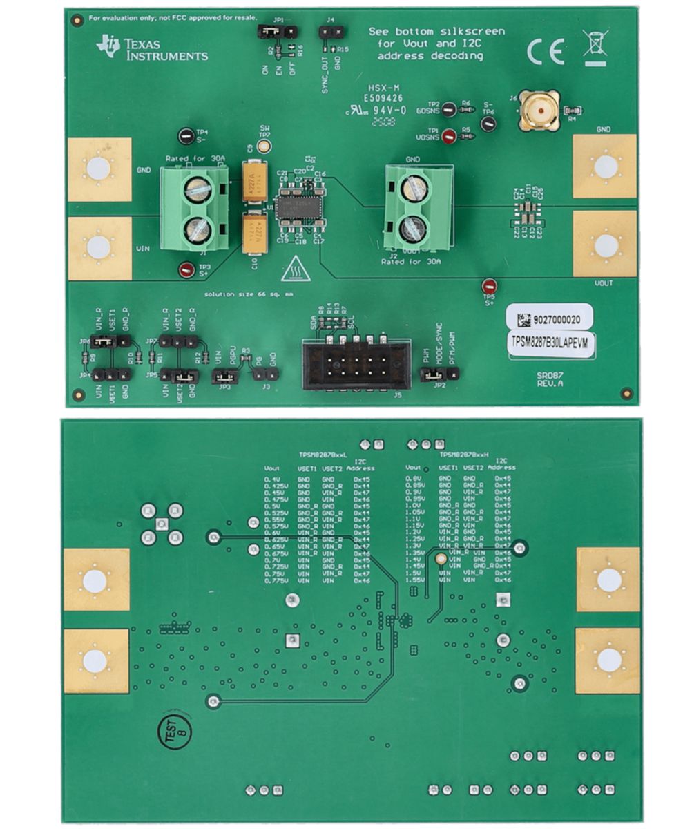 Circuit de localisation - Texas Instruments Module d'évaluation TPSM8287B30LAPEVM
