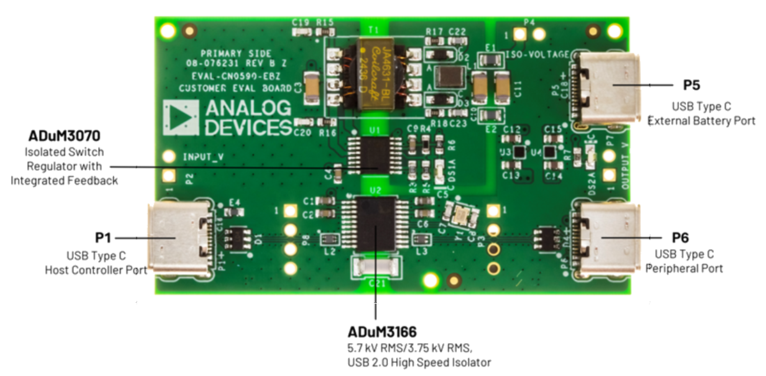 Plan mécanique - Analog Devices Inc. Carte d'évaluation EVAL-CN0590-EBZ pour CN0590