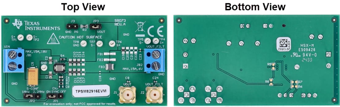 Plan mécanique - Texas Instruments Module d'évaluation (EVM) TPSM82916EVM