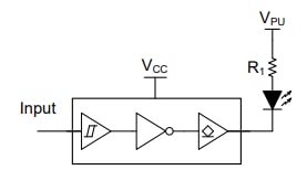 Schéma du circuit d'application - Texas Instruments SN74LVC1G16/SN74LVC1G16-Q1 Tampons convertisseurs