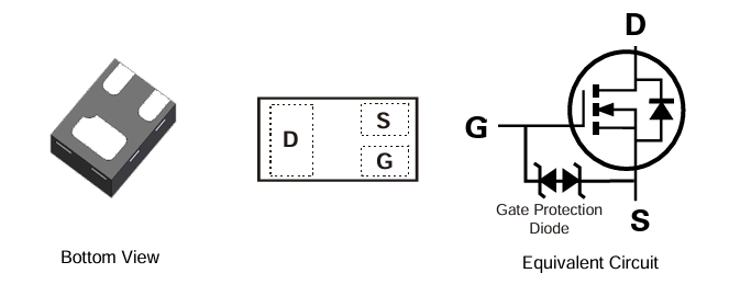 Schéma du circuit d'application - Diodes Incorporated MOSFET à mode d'amélioration à canal N 20 V DMN2992UFA
