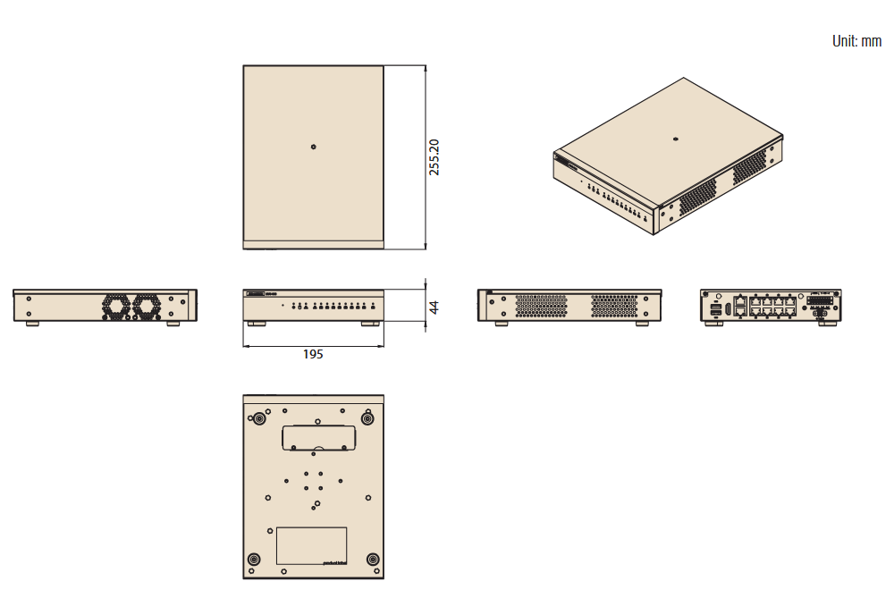 Plan mécanique - Advantech Solution MIC-717-OX NVR IA avec NVIDIA Metropolis