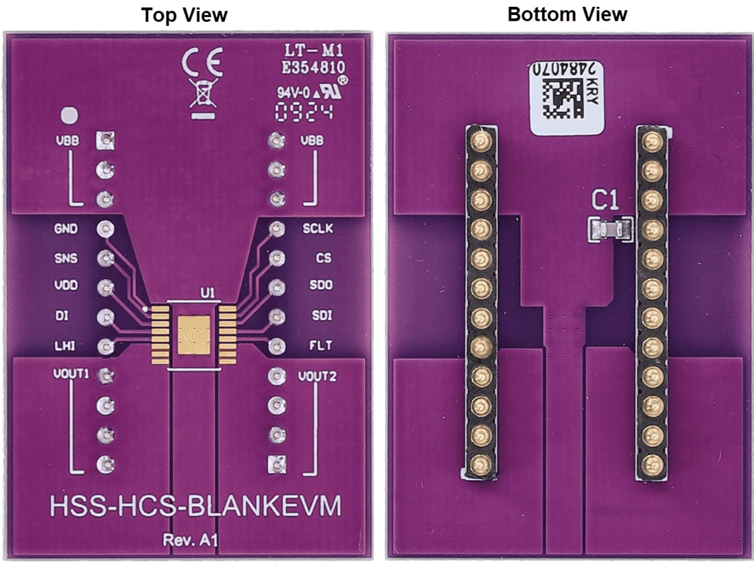 Plan mécanique - Texas Instruments Carte fille de fusible intelligent HSS-HCS-BLANKEVM