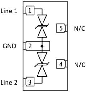Semtech Suppresseur de tension transitoire (TVS) RClamp®10022PWQ