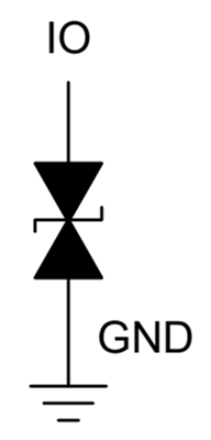 Schéma de principe - Texas Instruments Diode DES à faible capacité ESD501/ESD501-Q1