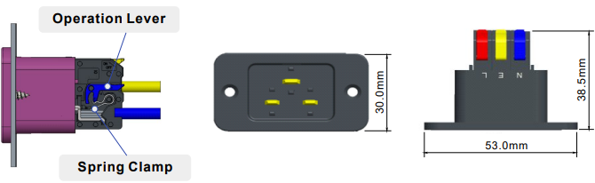 Infographie - Amphenol Anytek Socket d'alimentation AQC20