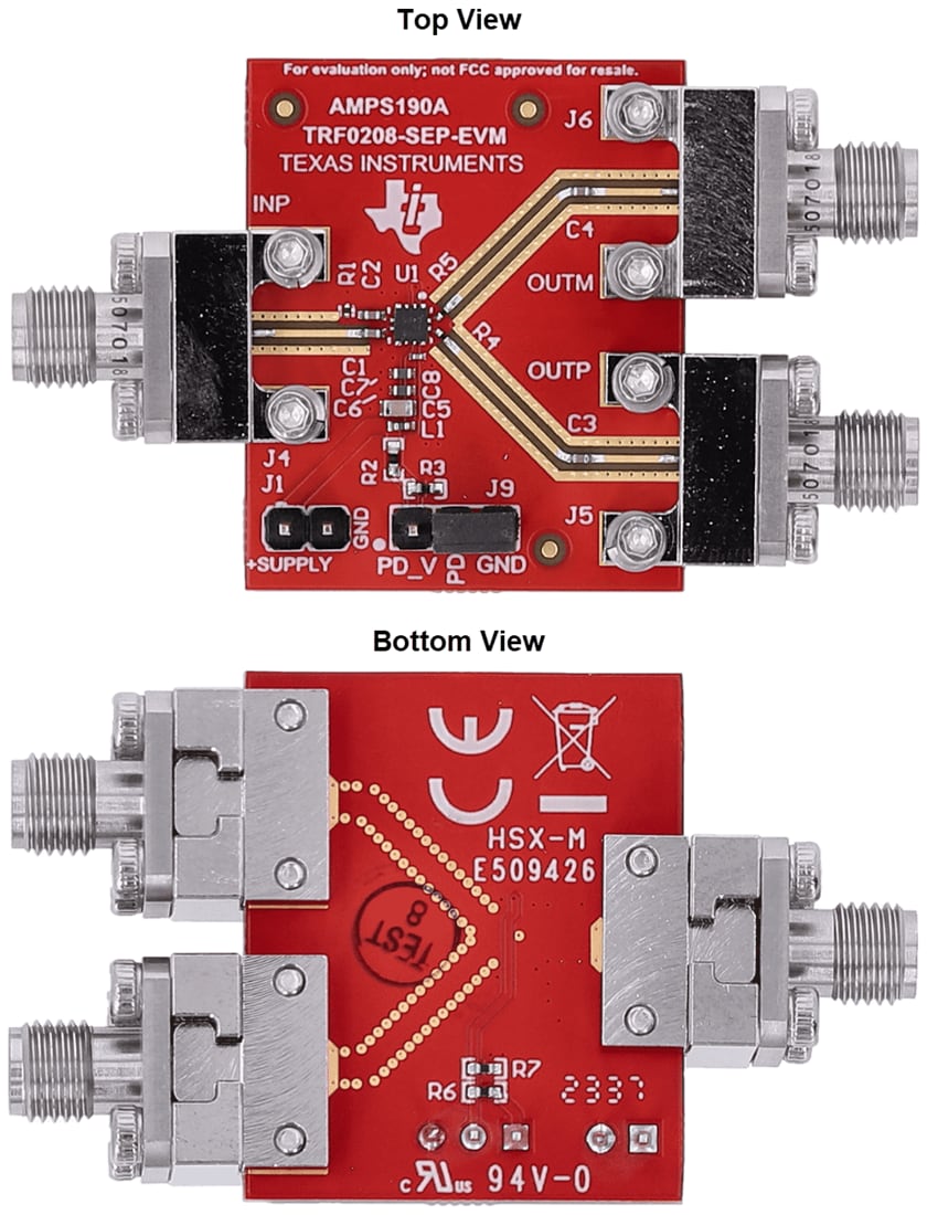 Plan mécanique - Texas Instruments Modules d'évaluation TRF0208-SP-EVM/TRF0208-SEP-EVM