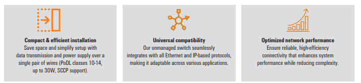 Infographie - Weidmuller Commutateurs SPE non gérés