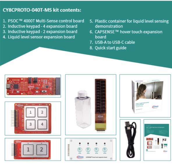 Infineon Technologies Kit de prototypage multi-capteurs CY8CPROTO-040T-MS
