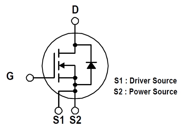 Schéma du circuit d'application - onsemi MOSFET au carbure de silicium (SiC) NTBL032N065M3S