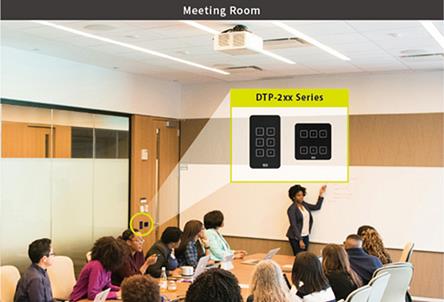 Infographie - MEAN WELL Panneaux tactiles DTP-2x DALI-2 pour éclairage (bouton poussoir)
