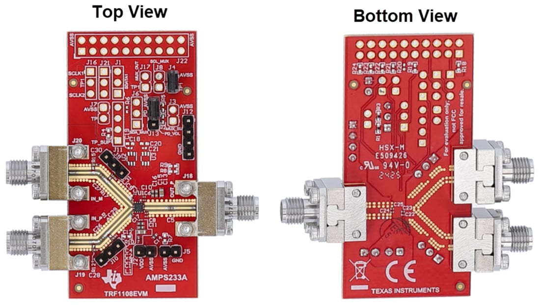 Plan mécanique - Texas Instruments Module d'évaluation de l'amplificateur RF TRF1108EVM