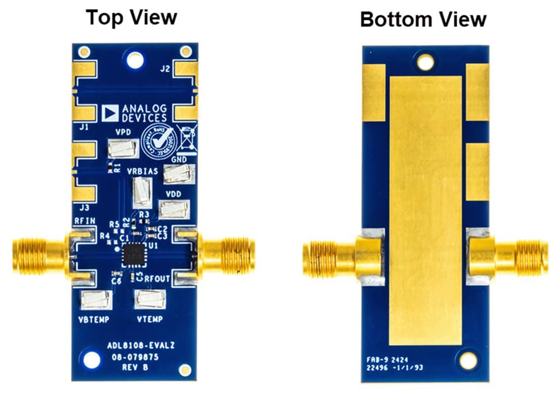 Plan mécanique - Analog Devices Inc. Carte d'évaluation ADL8108-EVALZ pour ADL8108