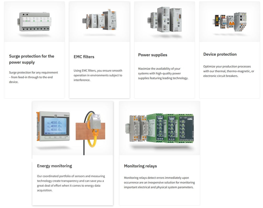 Graphique - Phoenix Contact Solutions de fiabilité électrique