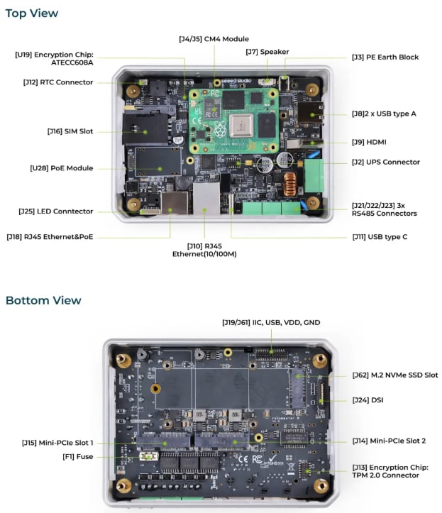Seeed Studio Passerelles IoT reComputer R10x Raspberry Pi