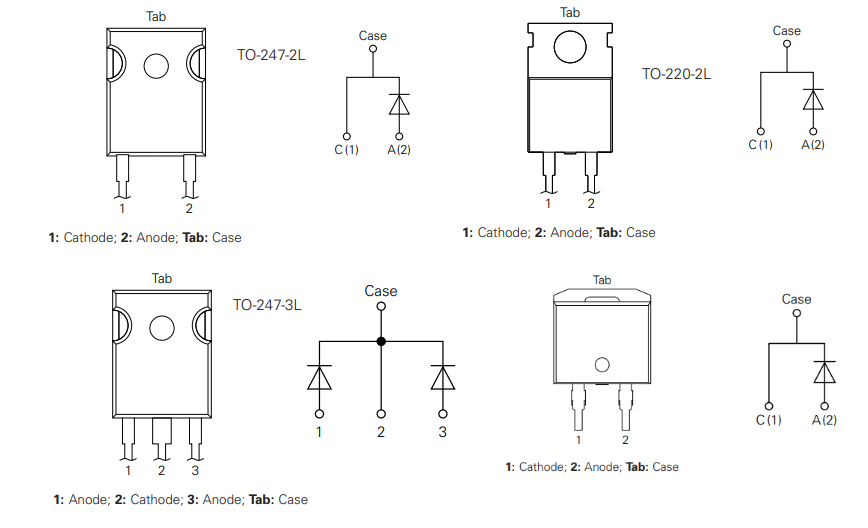 Plan mécanique - IXYS Diodes SCHOTTKY SiC DCK