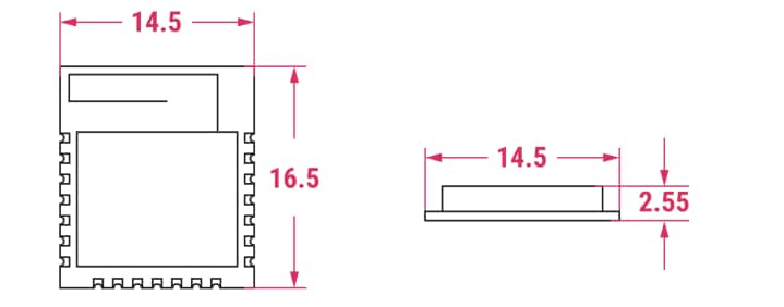 Plan mécanique - Raspberry Pi Module radio 2 (RM2) SC1169 