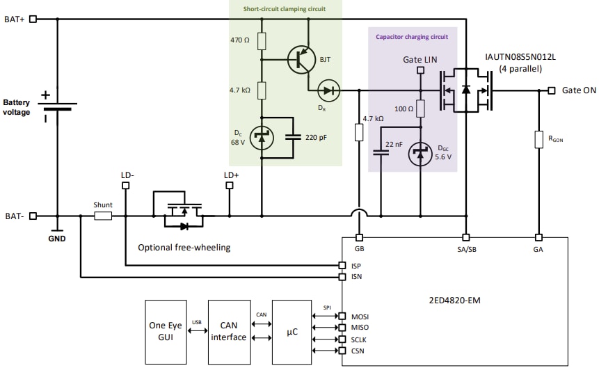 Schéma - Infineon Technologies Carte d'évaluation DG_48V_SWITCH_KIT