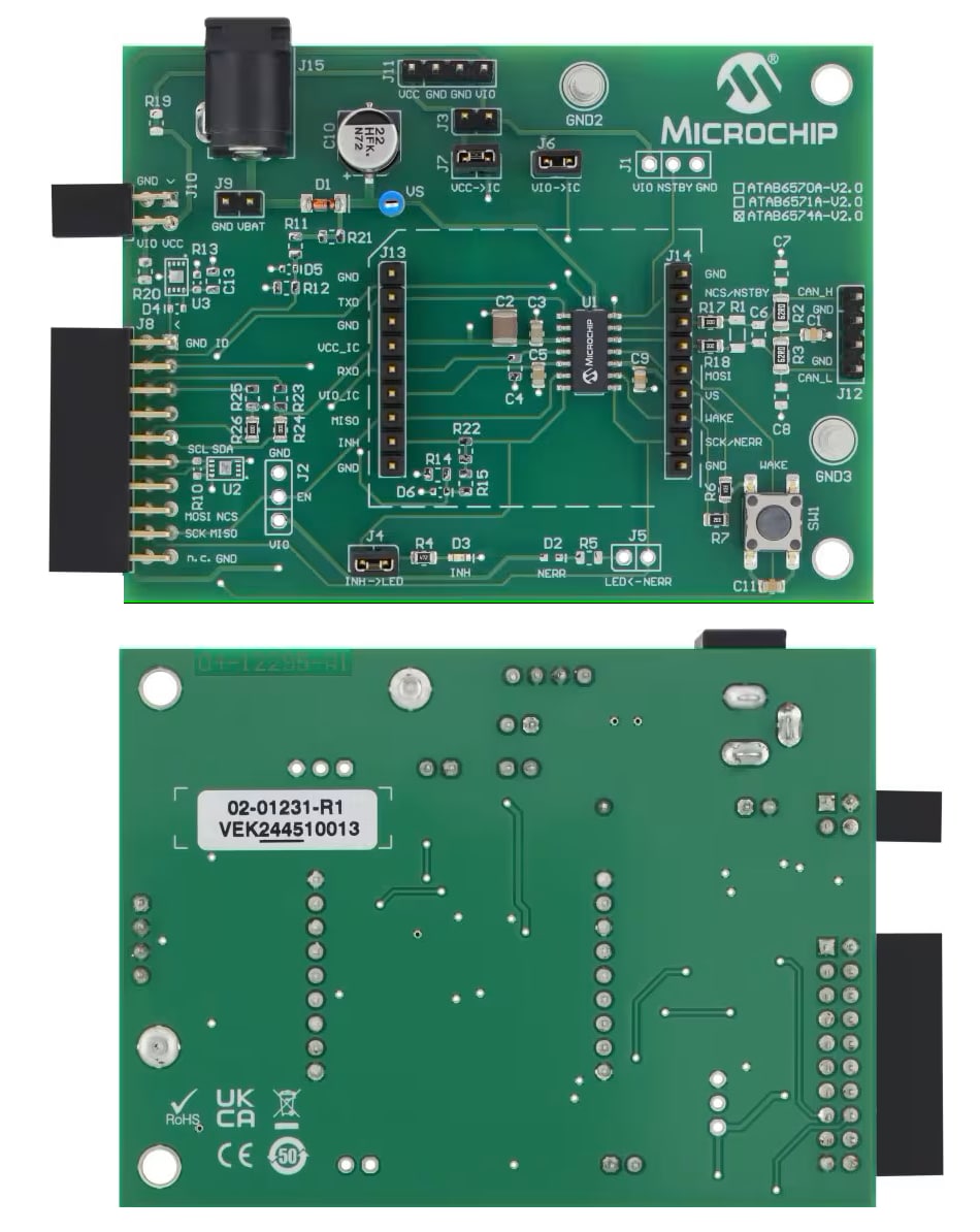 Circuit de localisation - Microchip Technology Carte de développement ATAB657xA