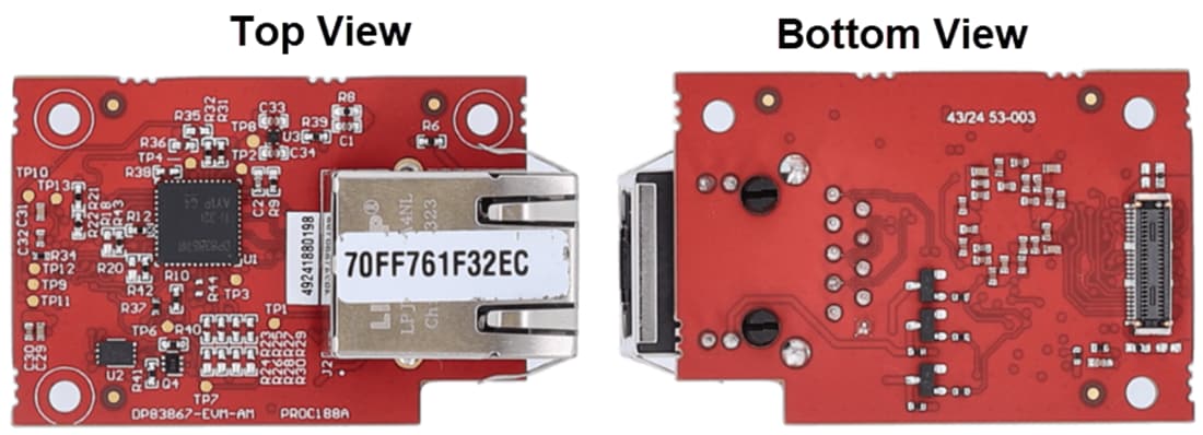 Plan mécanique - Texas Instruments Carte d'extension Ethernet DP83867-EVM-AM PHY 