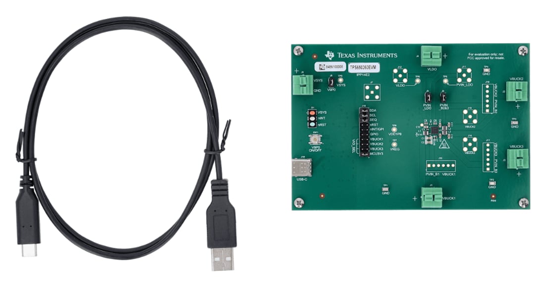 Plan mécanique - Texas Instruments Module d'évaluation (EVM) PMIC TPS650360EVM