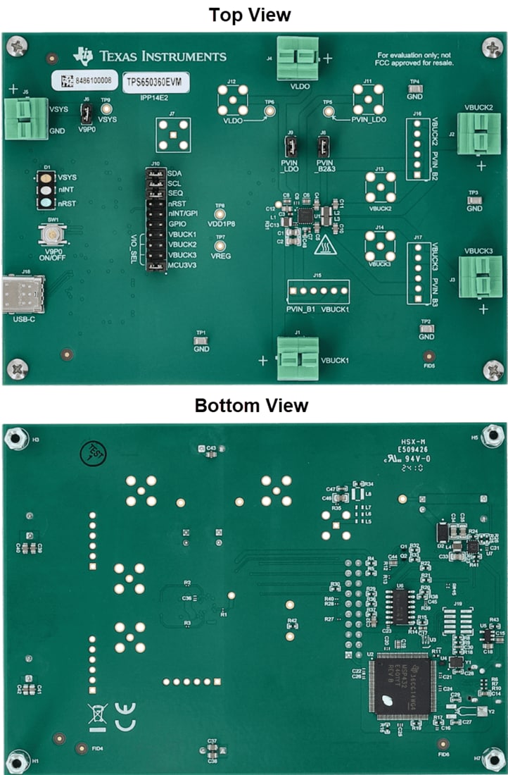 Plan mécanique - Texas Instruments Module d'évaluation (EVM) PMIC TPS650360EVM