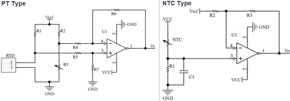 Schéma du circuit d'application - TE Connectivity Capteurs de température pour moteurs électriques