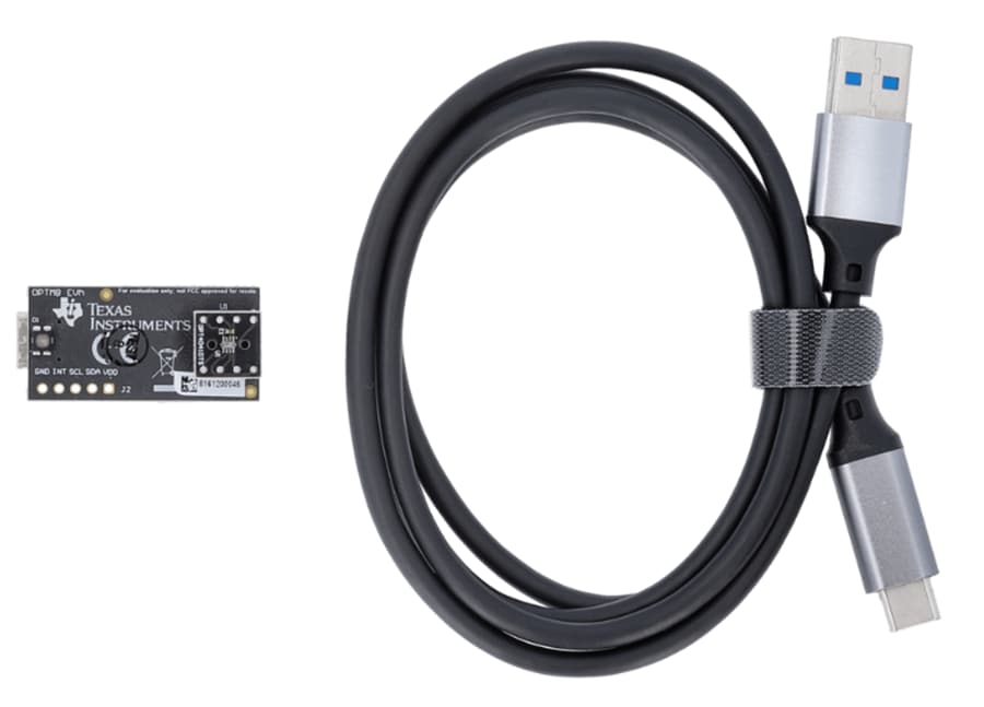 Plan mécanique - Texas Instruments Module d'évaluation (EVM) du capteur OPT4041DTSEVM