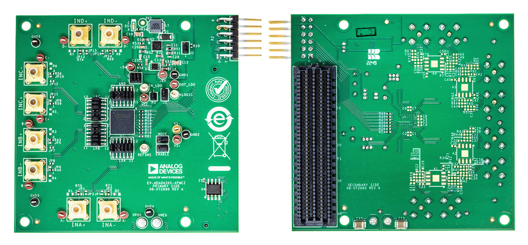 Analog Devices Inc. cartes EV-ADAQ4370, EV-ADAQ4380, etEV-ADAQ4381 